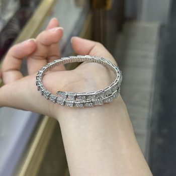 S925 Silver Card Home Flashing Snake Bracelet