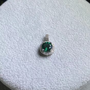Cultured Emerald Pendant