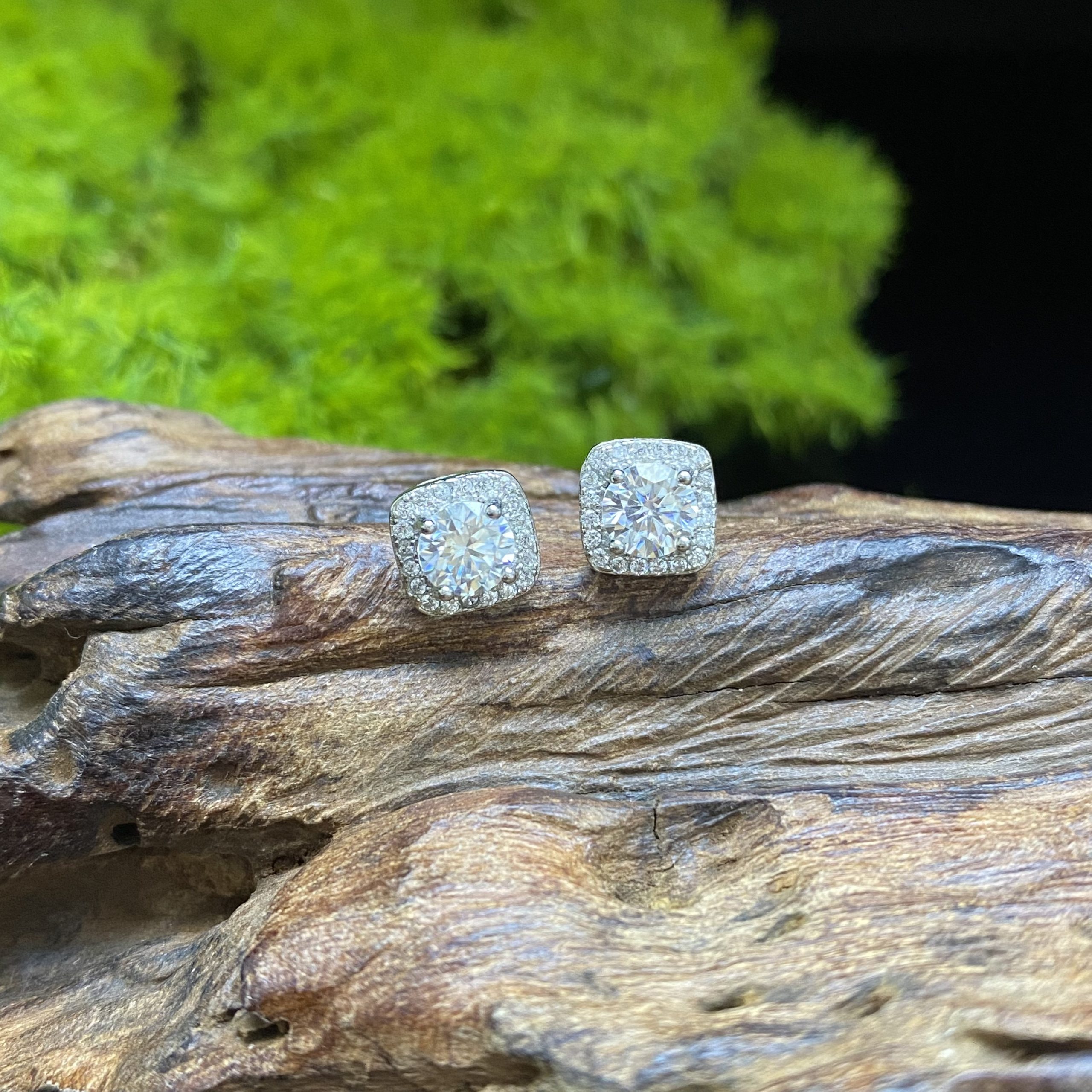 Moissanite earrings