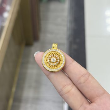 Pure silver eight-treasure compass 21mm