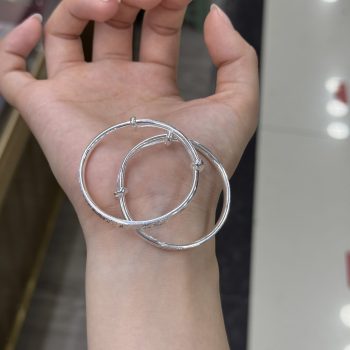 Pure silver crushed ice baby bracelet