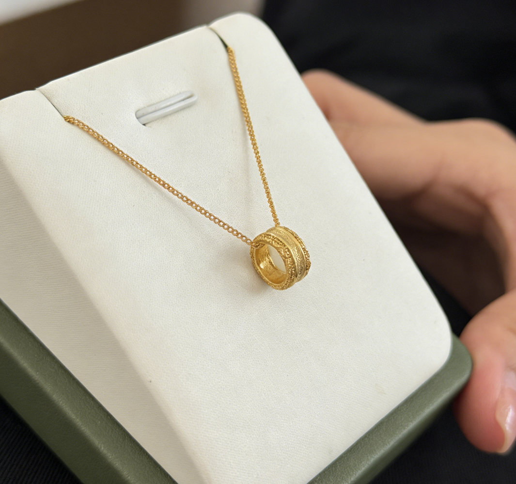 足银腰缠万贯路路通吊坠 - Image 2